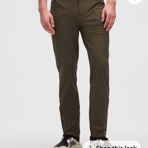 lululemon athletica ABC Classic-Fit 5 Pocket Pant Men’s Olive Green sz35x32